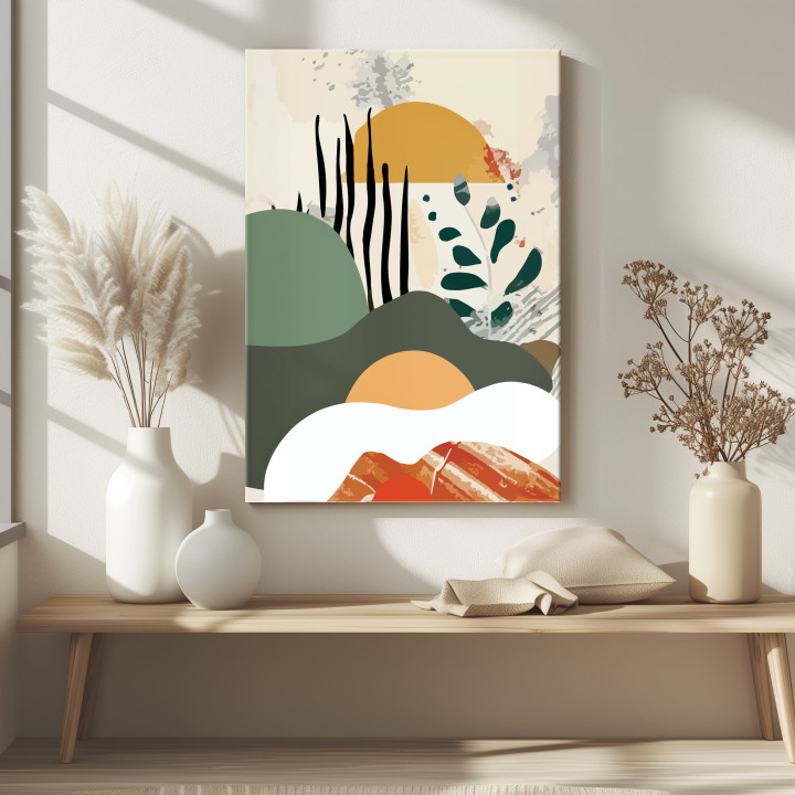 Abstract Landscape Canvas Wall Art | High-Quality | Floating Frame or Gallery Wrap Options 24